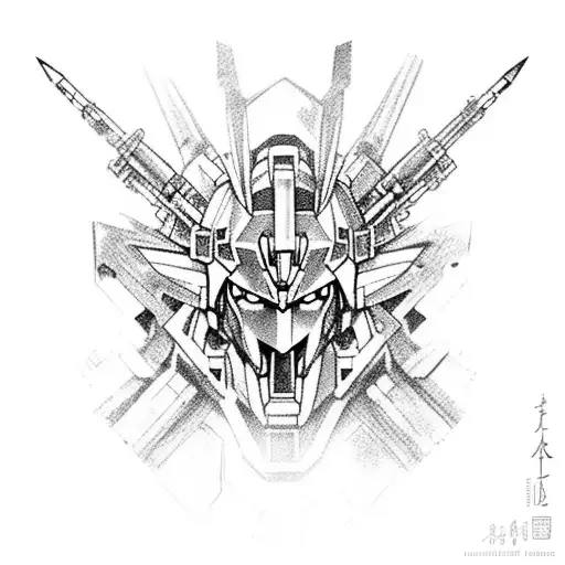 Gundam  tattoo design idea