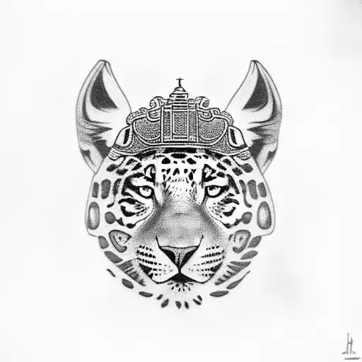 Liberty Bell and jaguar  tattoo design idea