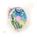 fireflies tattoo design idea