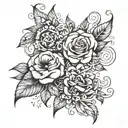 Matching husband wife tattoos based tattoo design idea