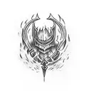 dark souls bonfire tattoo design idea