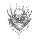 dark souls bonfire tattoo design idea