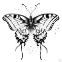 black swallowtail butterfly  tattoo design idea