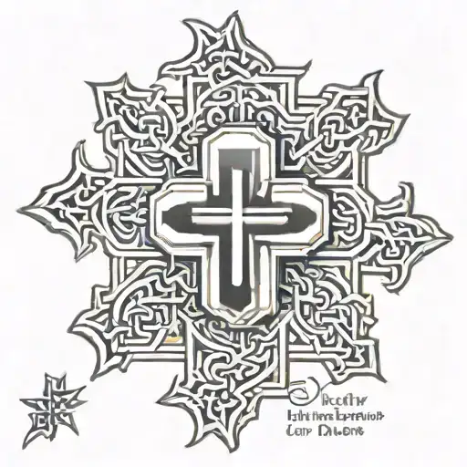 temporary Jerusalem Cross IHS tattoo  tattoo design idea