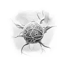 Neuron with flower tattoo design idea