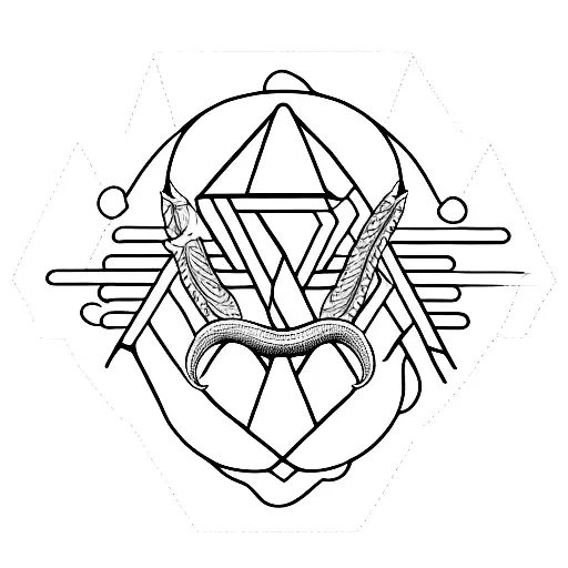 aurelius stoic cobra triangle tattoo design idea