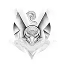 aurelius stoic cobra triangle tattoo design idea