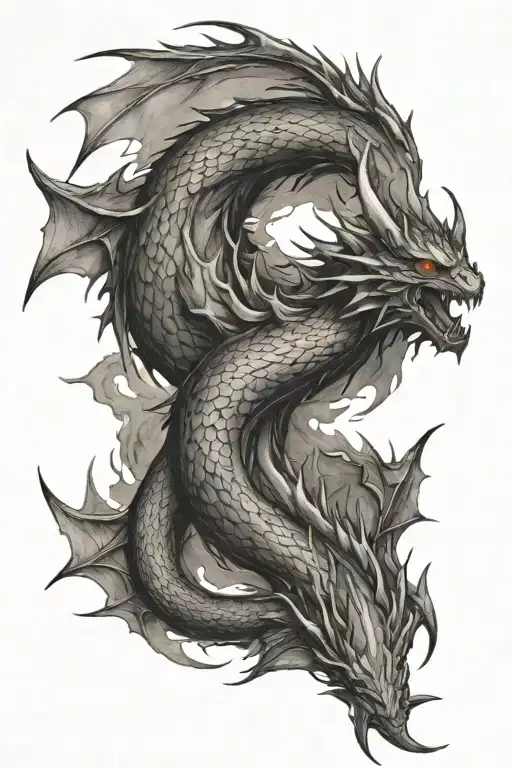 smaug  back tattoo tattoo design idea