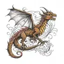 smaug tattoo design idea