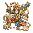 Samuri Monkey King tattoo design idea