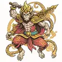 Samuri Monkey King tattoo design idea