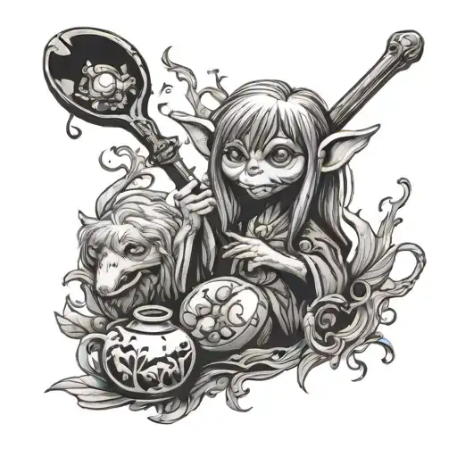 Dark Crystal Hups spoon  tattoo design idea