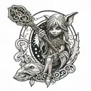 Dark Crystal Hups spoon  tattoo design idea