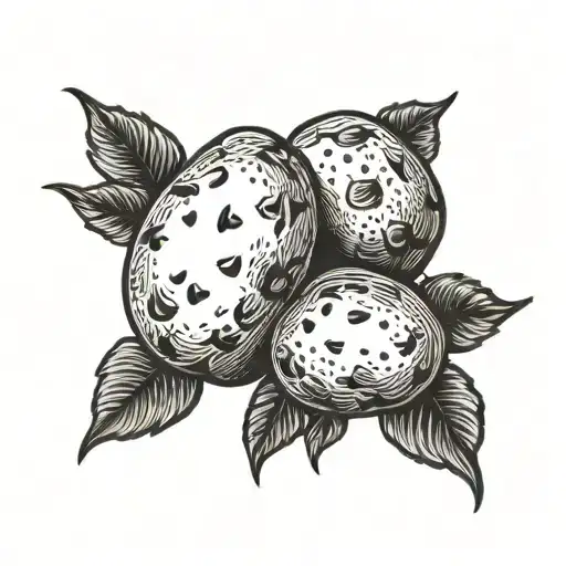tiny potato  tattoo design idea
