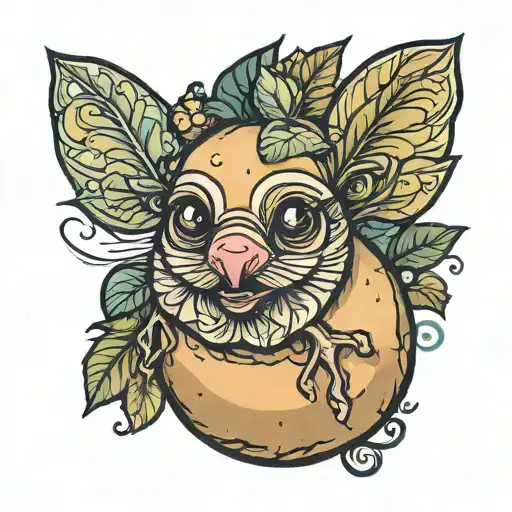 tiny potato  tattoo design idea