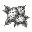 tiny potato  tattoo design idea