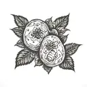 tiny potato  tattoo design idea