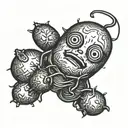 tiny potato person tattoo design idea