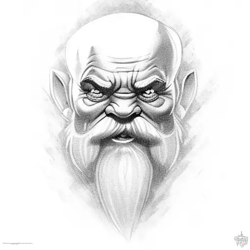 dwarf tattoo design idea