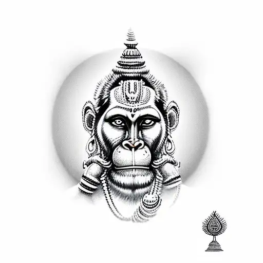  hanuman chalisa tattoo design idea
