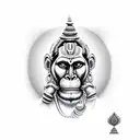  hanuman chalisa tattoo design idea