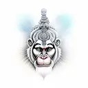  hanuman chalisa tattoo design idea