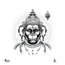  hanuman chalisa tattoo design idea