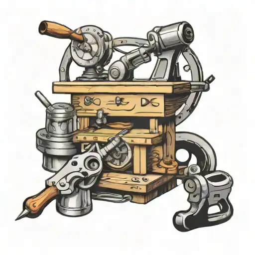 woodworking tools tattoo design idea