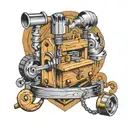 woodworking tools tattoo design idea