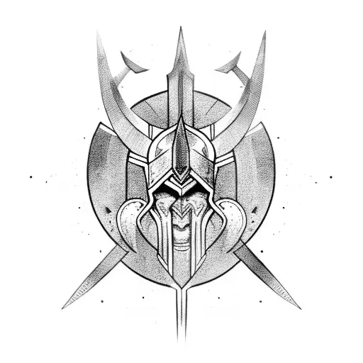 heimdall like warrior  tattoo design idea