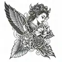never let go tattoo design idea