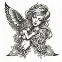 never let go tattoo design idea