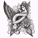 never let go tattoo design idea