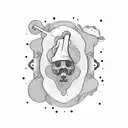 minimalist chef life tattoo design idea