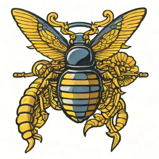 Seabees logo navy tattoo design idea