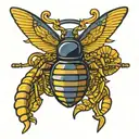 Seabees logo navy tattoo design idea