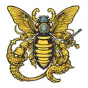Seabees logo navy tattoo design idea