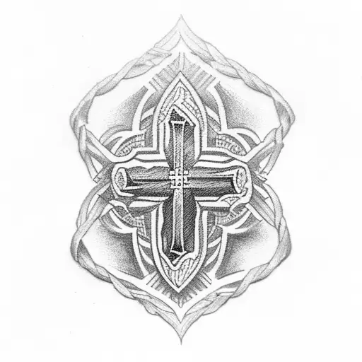 Orthodox crosses tattoo design idea