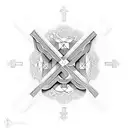 Orthodox crosses tattoo design idea