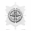 Orthodox crosses tattoo design idea