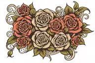 celtic knot and roses tattoo design idea