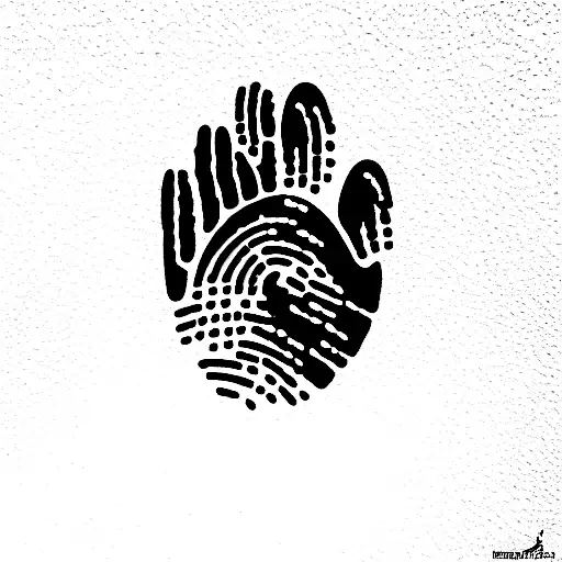 fingerprint of my dog tattoo design idea