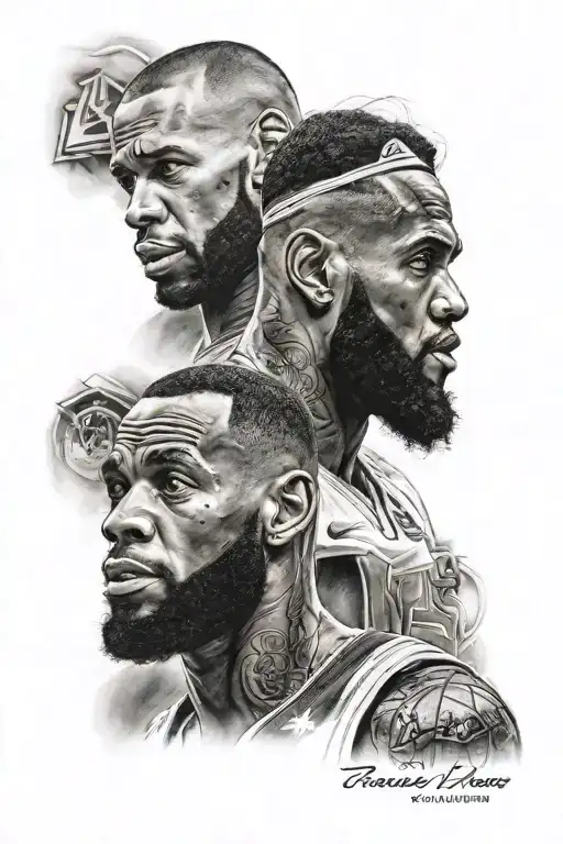 Sérgio Ramos and LeBron James tattoo design idea