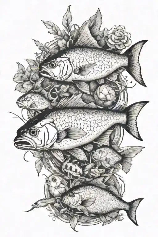 fishes and loaves tattoo design idea