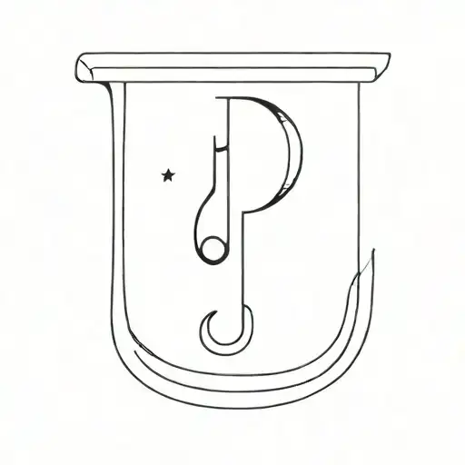 semicolon, moon and safety pin tattoo design idea