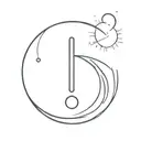 semicolon, moon and safety pin tattoo design idea