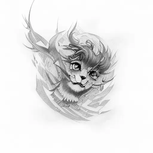 wind, it should be rectangular in size and almost using parallel lines tattoo design idea