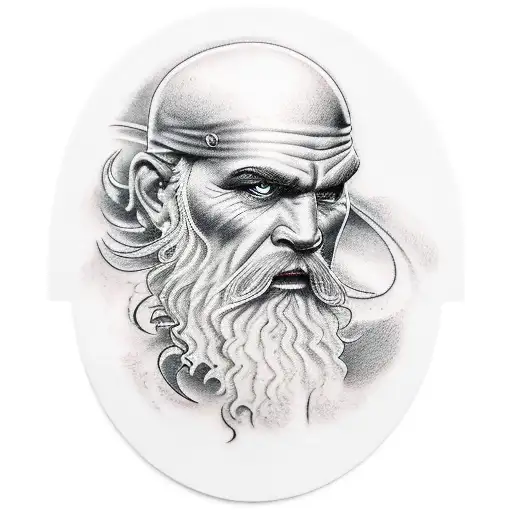 god of wine  tattoo design idea