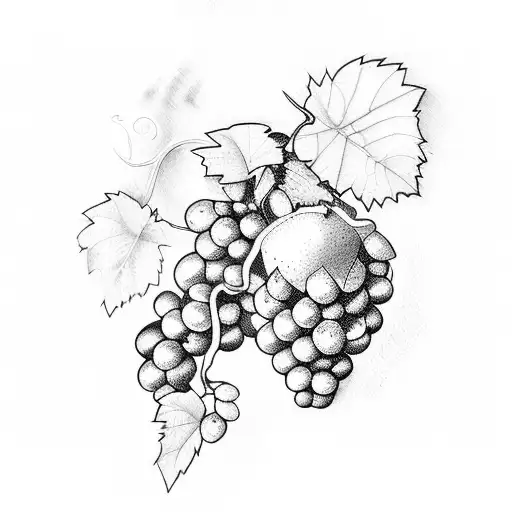 grape vine, wineyard, wine tattoo design idea