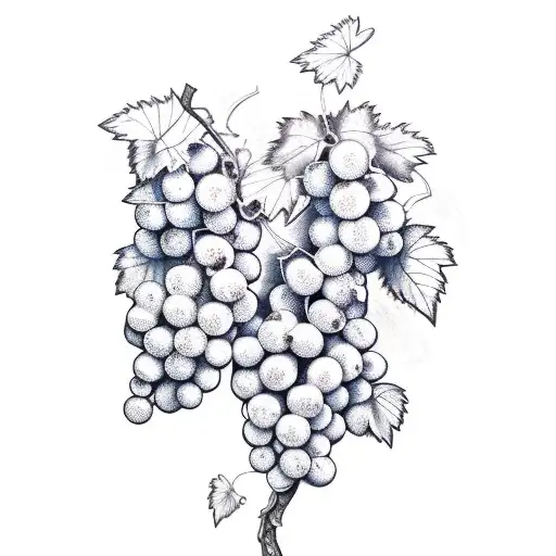 grape vine, wineyard, wine tattoo design idea
